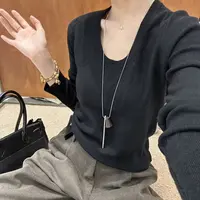 常规款长袖针织纯色春季毛针织衫休闲风夏季秋季