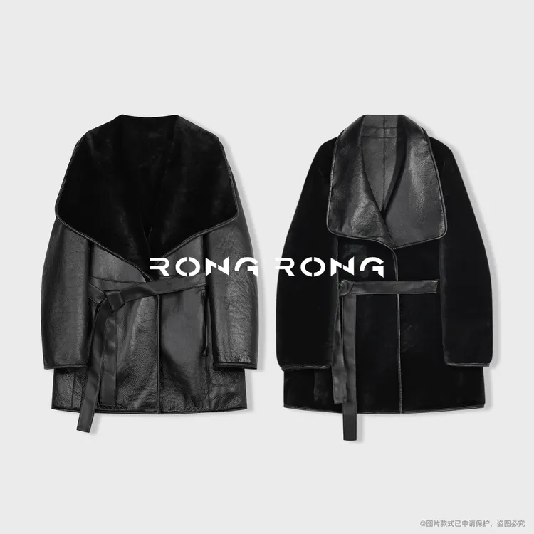 溶溶【高奢限定系列】RONGRONG 西班牙进口羊皮毛一体皮草DSF19009