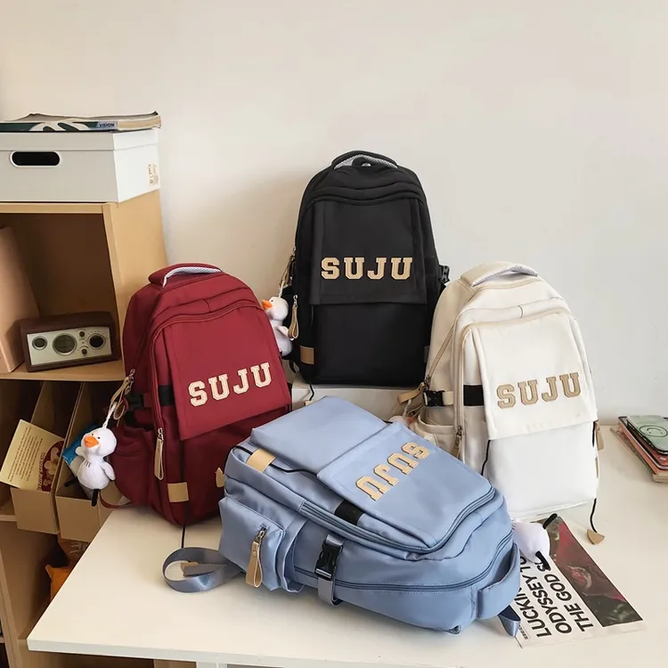 女包女双肩包旅行ins风大学生书包简约日系背包防泼水大容量高中