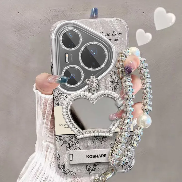 带镜头膜华为Pura80Pro+手机壳pura80pro+软LMR-AL10羽纱皇冠镜子