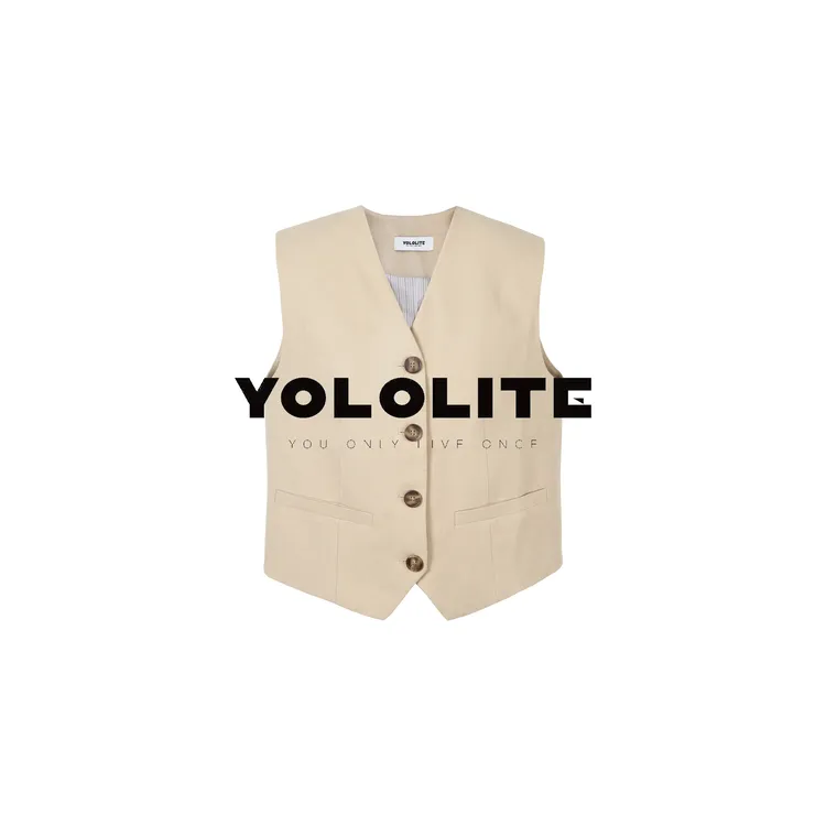 【爱丁堡】3115新款经典老钱风典雅质感无袖V领马甲外套SM