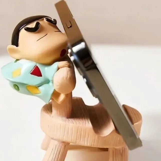 创意可爱蜡笔小新手机支架小摆件家用办公室桌面装饰品送闺蜜礼物