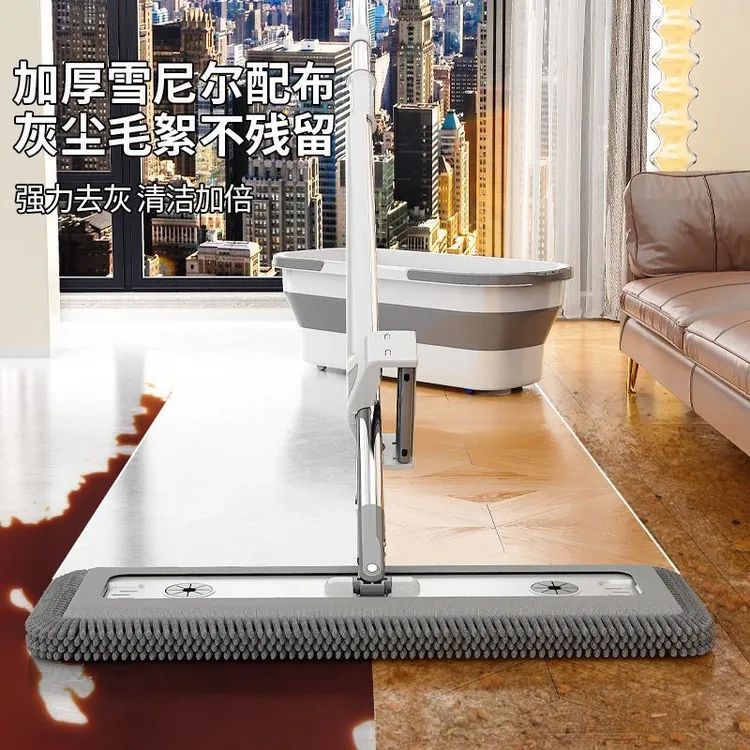 2025款雪尼尔免手洗干湿拖把家用专用懒人墩布保洁拖地神器大号
