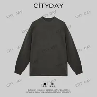 CityDay【灰叔】复古丝光棉-半高领纯色保暖长袖T恤 990873