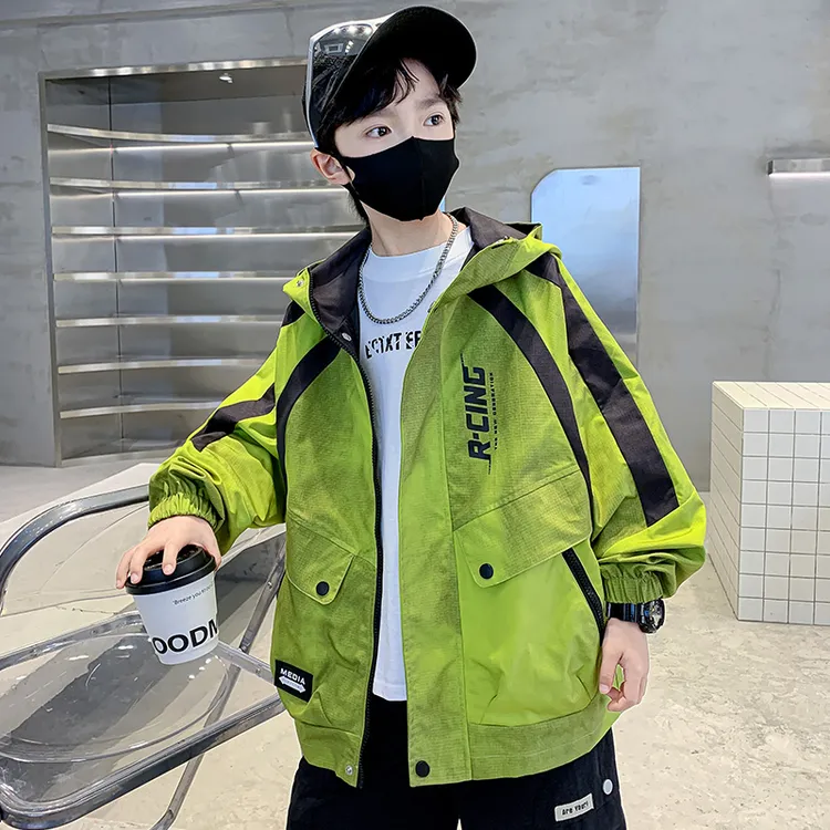 男童外套春秋款2025新款中大儿童炸街脏脏风衣春装帅气夹克上衣潮