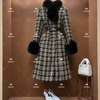 秋冬气质小香风时尚设计师中长款羽绒服 QD-2025678