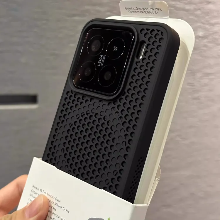 蜂窝散热透气磁吸充电适用小米15/14手机壳红米K70防摔华为Mate70