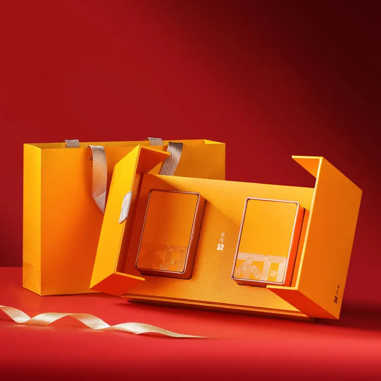 新款红茶茶叶包装盒空礼盒高档通用定制铁罐装金骏眉岩茶礼品定制