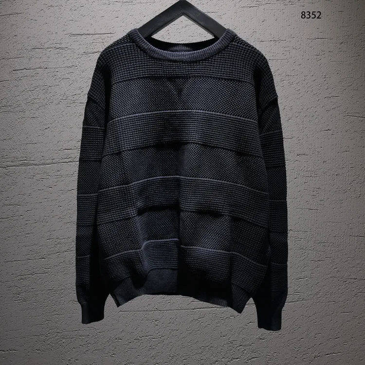 V-RO8352长绒棉宽松时尚休闲慵懒风圆领针织衫百搭