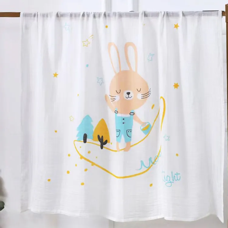 新生婴儿宝宝纱巾盖布浴巾薄款包单初生夏季包巾单层外出盖毯洗澡