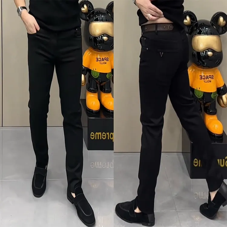 2025男款牛仔裤男士早秋新款时尚轻奢显高显腿长高弹休闲牛仔裤