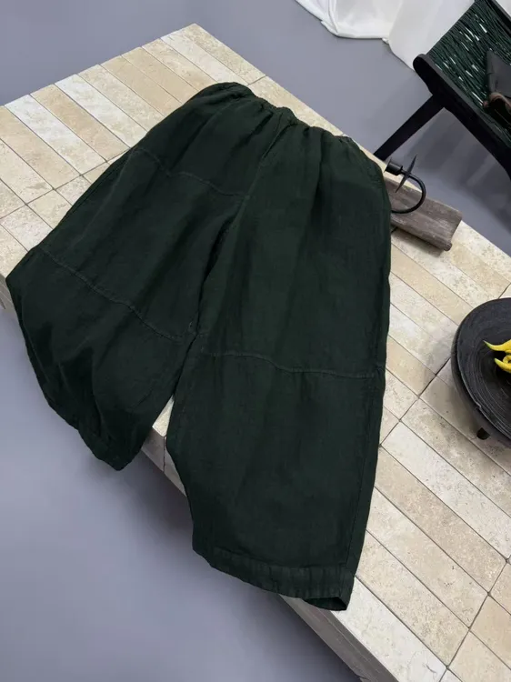 【亚麻裤】设计师款秋冬新款长裤亚麻炒色休闲街头风百搭九分裤