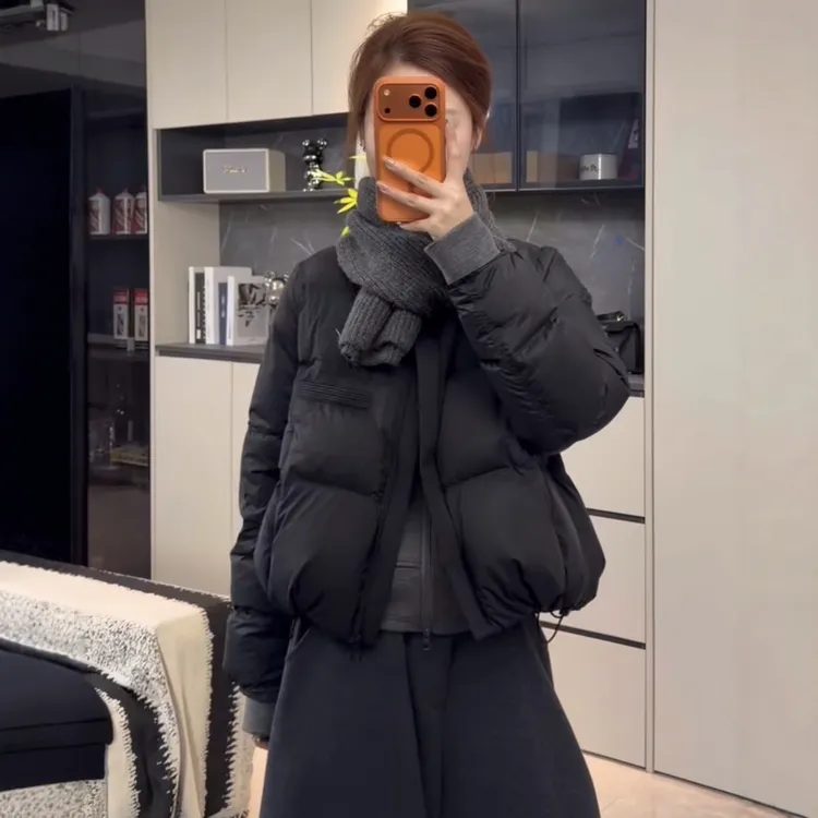 圆领设计感超好看白鸭绒羽绒服女装2025冬季韩系流行时尚洋气上衣