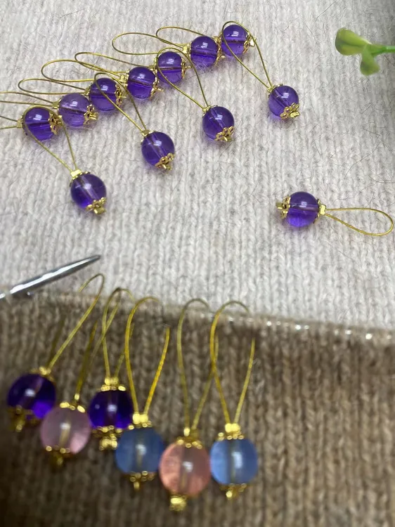 记号扣，毛衣编织辅助工具，纯手工透明，水晶记号扣，时尚家用渐变