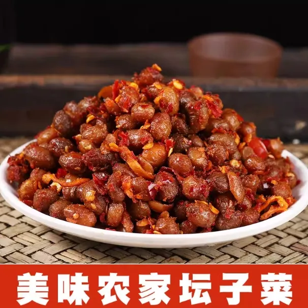 湖南特产香辣风味豆豉农家自制老坛发酵下饭菜豆豉调味品辣椒酱