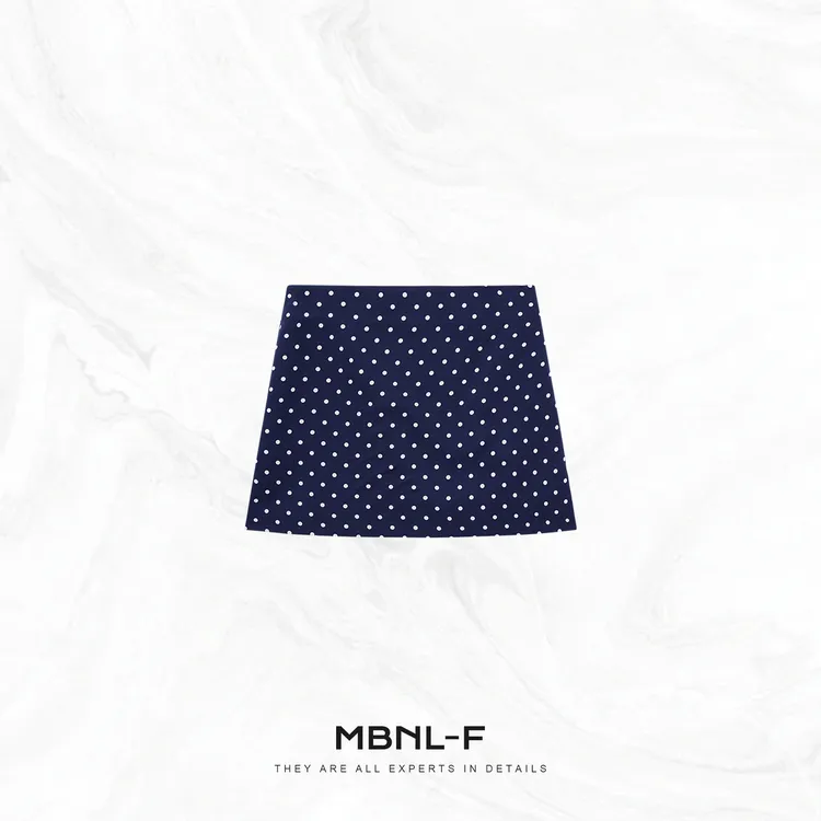 MBNL-F “复古波点裙” 哞系时髦感显瘦小A波点短裙 秦磊XM-XQZ2929