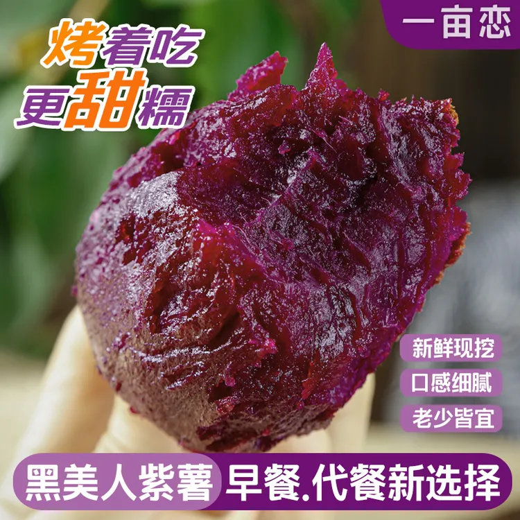 【轻食佳品，为烤而生的紫薯】云南产地黑美人紫薯溏心紫薯流油流蜜
