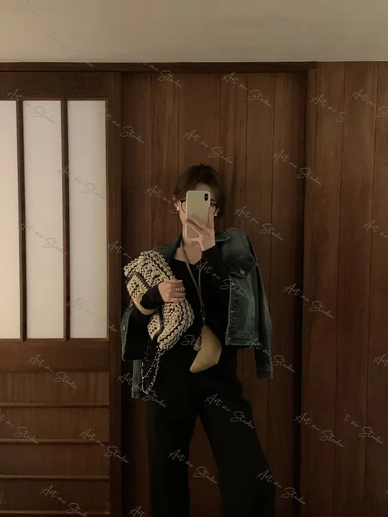 高密棉环保水洗复古挺阔随性自由风软牛仔外套w24321