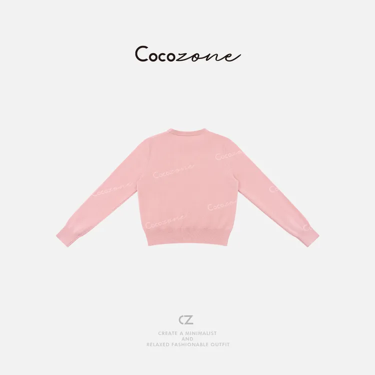 COCO ZONE 刘一一【100绵羊毛】圆领精致松弛感毛织上衣 CD1A1141