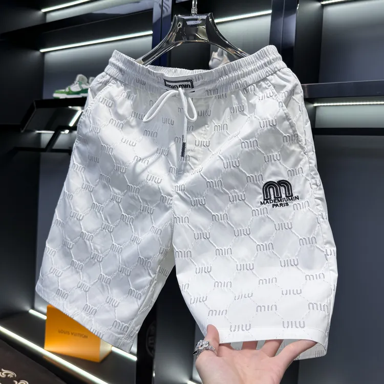 欧货男士刺绣休闲短裤2025新款夏季潮牌薄款速干五分裤男休闲裤