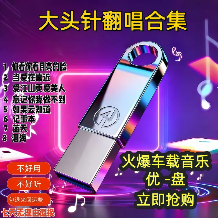 大头针翻唱经典歌曲cD无损高音质黑胶cd音u乐盘头针火爆歌曲