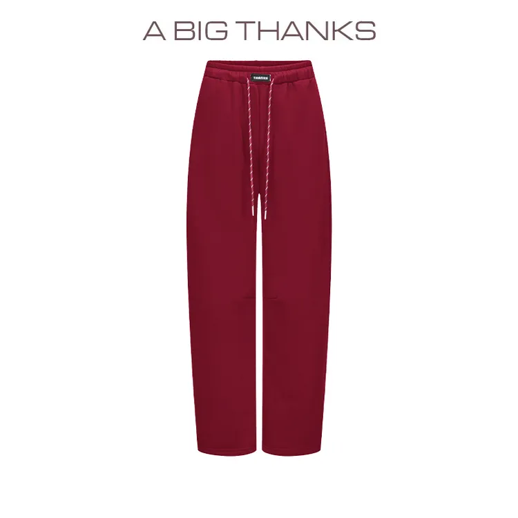 ABIGTHANKS设计师品牌百搭宽松弯刀休闲裤（加绒款） ABT2022467