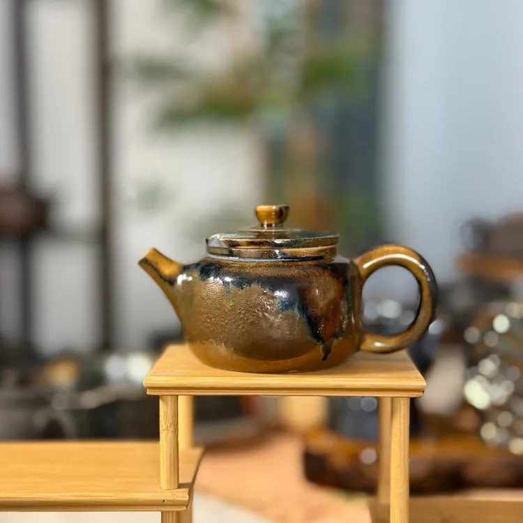 白泥柴烧高货系列-复烧古法工艺建水紫陶高端茶壶茶具全手工精美