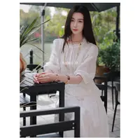 26-【恬静怡人】宝儿家含幂BF55525103春季款优雅浪漫灯笼袖两件套