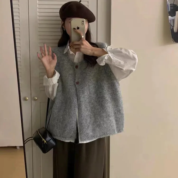 免烫时尚秋冬常规百搭基础马夹小香风针织马甲