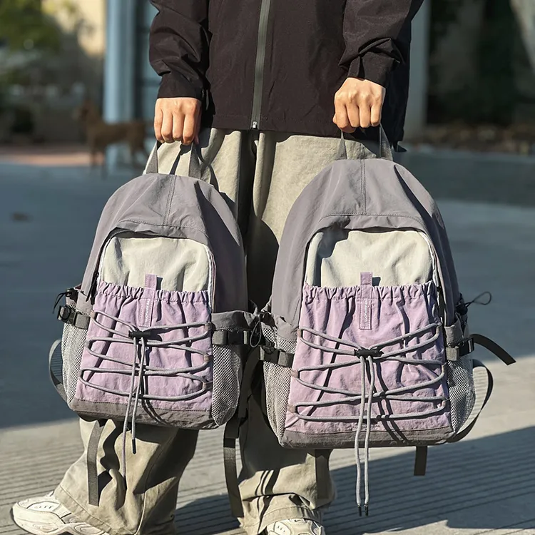 旅行户外双肩包女轻便防泼水多隔层登山包爬山大容量健身背包徒步