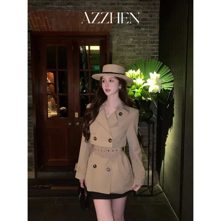 AZZHEN【秋色依人】 秋冬女装法式复古风衣外套AZ5FSW10-00