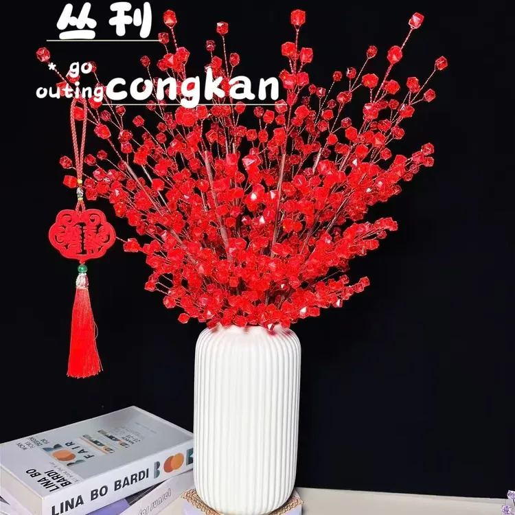 （双12福利）升级款冬青果大红菱形珠（18大支）材料包（买2单送剪刀）