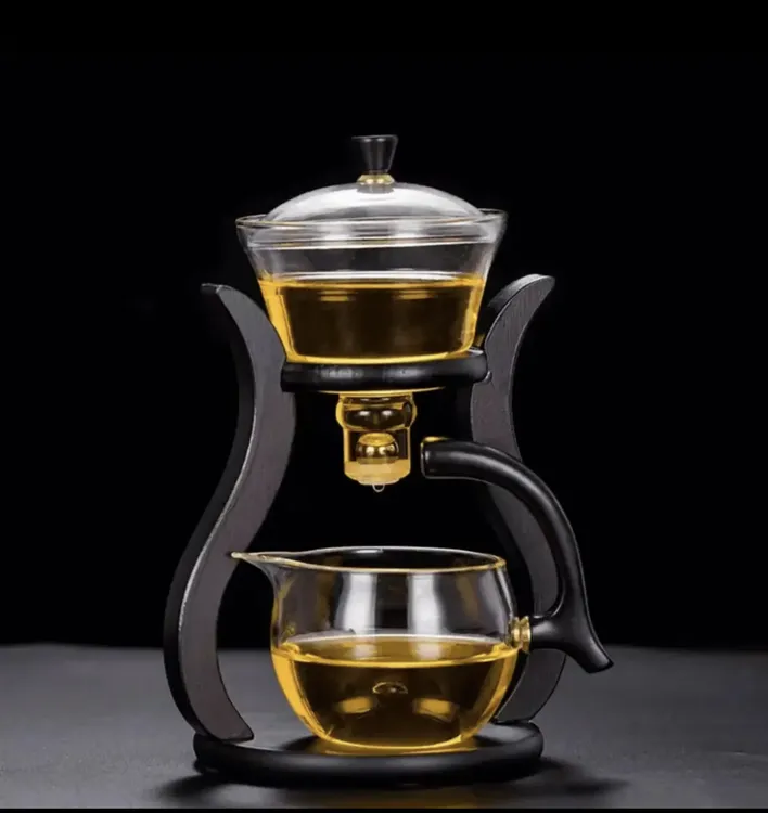 高硼硅磁吸泡茶器懒人茶水分离玻璃喝水杯透明茶水分离杯轻奢茶具