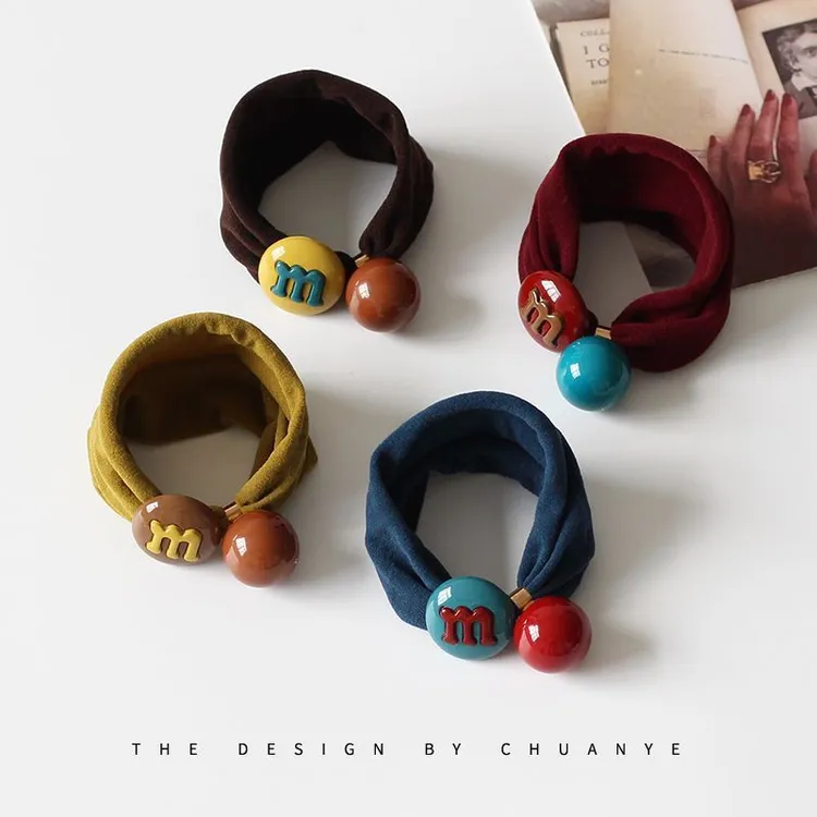 M豆发绳 秋冬头绳彩色糖果色发圈简约网红可爱皮筋百搭头发饰儿童