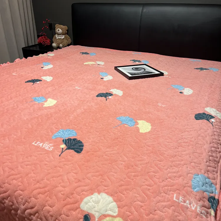 新款牛奶绒床盖加厚牛奶绒夹棉床褥垫护垫学生宿舍保暖床单垫床盖