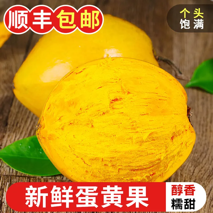 新鲜蛋黄果鸡蛋果狮子头果桃榄热带水果特产带箱肉厚饱满大果顺丰