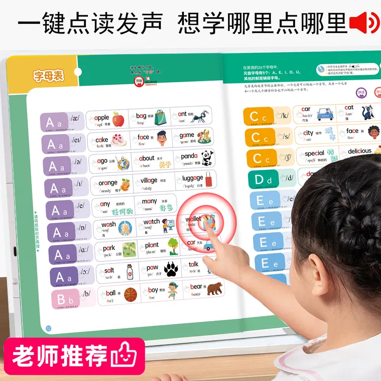 小学【英语自然拼读】速记单词点读发声书零基础一本通思维导图新版