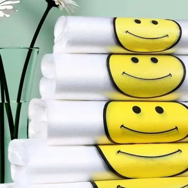 笑脸手提塑料袋背心透明加厚特大号打包水果食品奶茶垃圾袋子通用