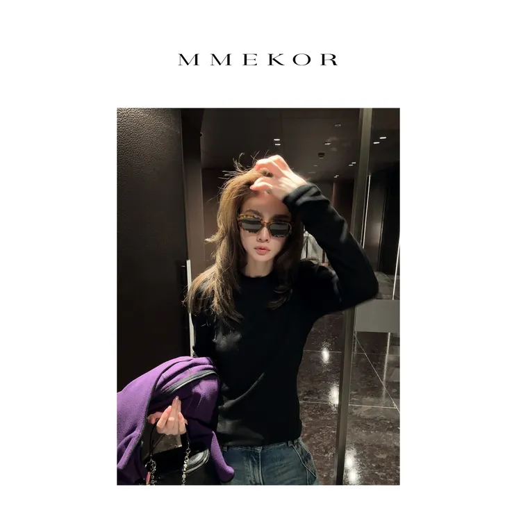 MMEKOR“严选Tee”T恤 2025新款秋款静奢老钱风百搭长袖 30651