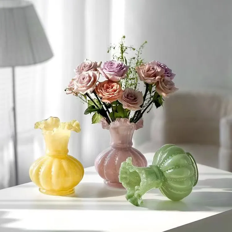 中古芬顿花瓶摆件客厅水养插鲜花餐厅样板间高级感创意简约装饰品