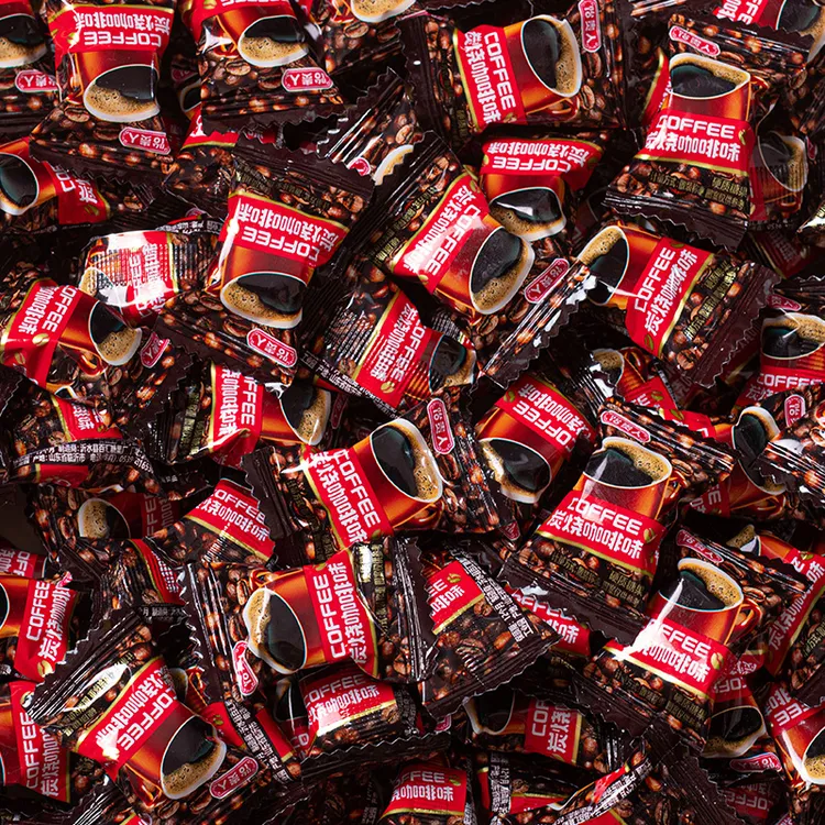 【100颗1袋500g】特浓咖啡糖休闲零食炭烤咖啡味糖果办公室招待糖果