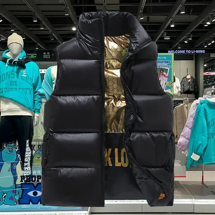 2025新款黑金棉马甲男秋冬季潮牌情侣马夹外穿加厚保暖坎肩男