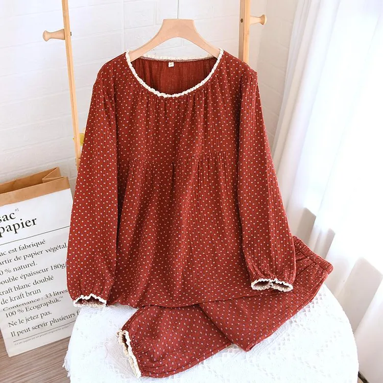 韩版法式睡衣女2025年春秋薄款蕾丝碎花长袖长裤甜美公主风家居服