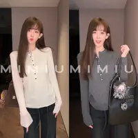 【mimius】喵喵 经典百搭亨利领羊毛针织打底衫 WG09129