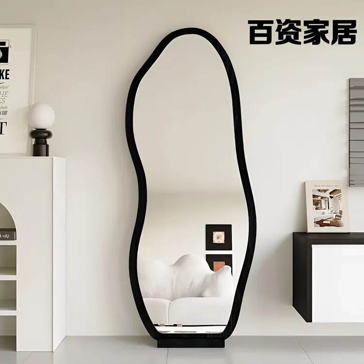 中古全身镜复古风云朵家用落地镜异型镜子壁挂穿衣镜卧室试衣镜