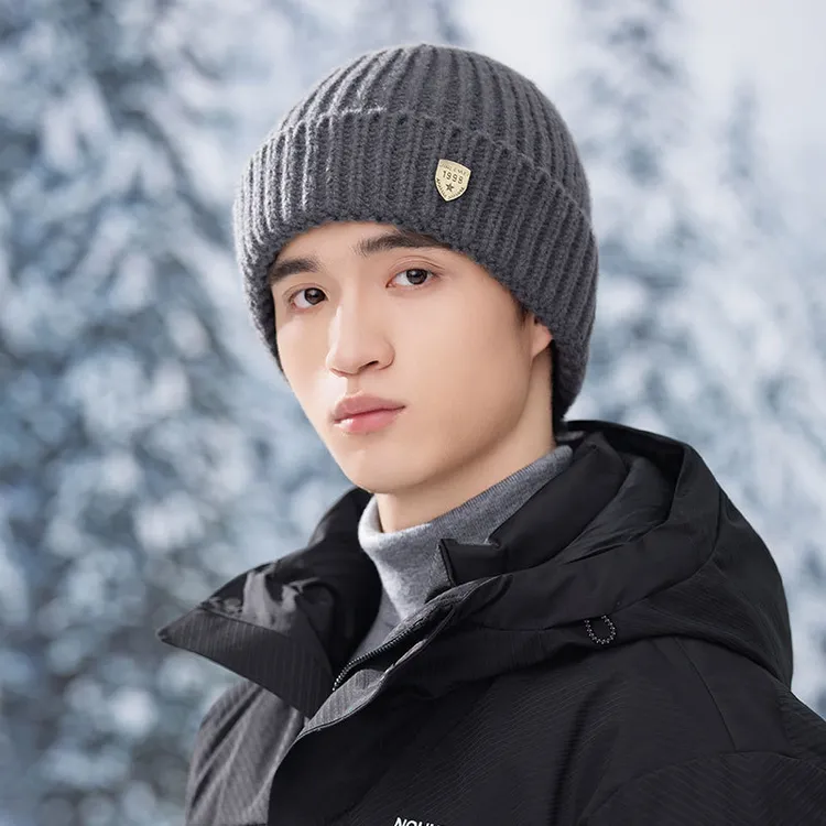 男士冬季保暖帽子加厚防风护耳针织帽户外骑行运动滑雪防寒毛线帽
