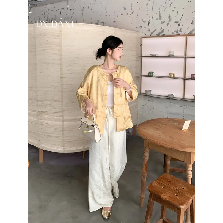 代大喜【自然之韵】休闲百搭高级阔腿裤气质设计师时尚高腰慵懒舒适