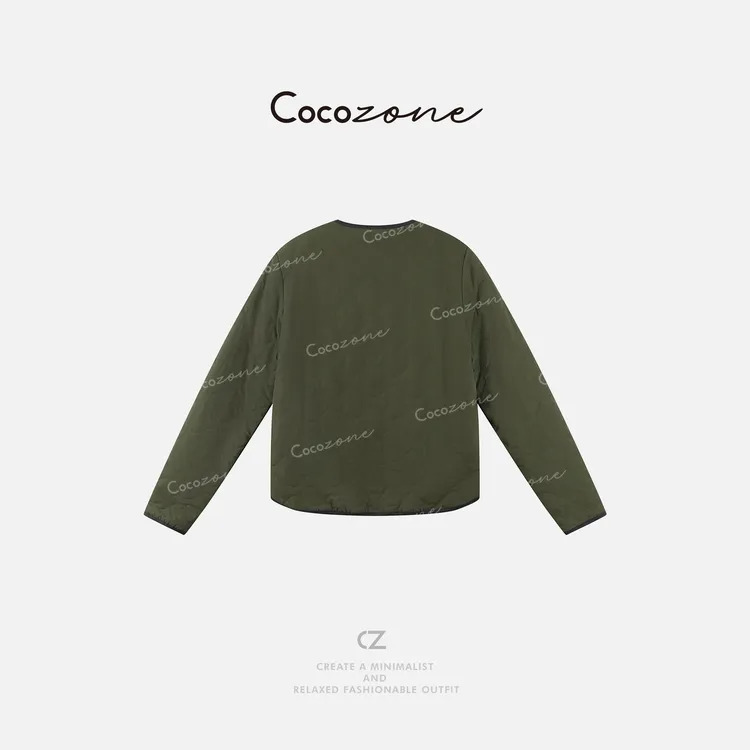 COCO ZONE刘一一  “森朴”设计感两面穿波浪纹外套 CC2C1802