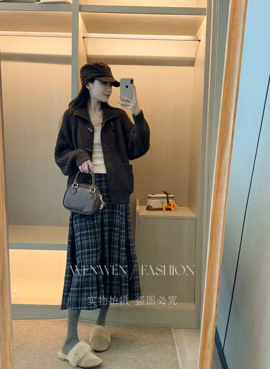 WEN 25新款复古慵懒宽松针织高领毛衣WWM0326