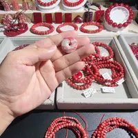 天然辰砂原石平安扣